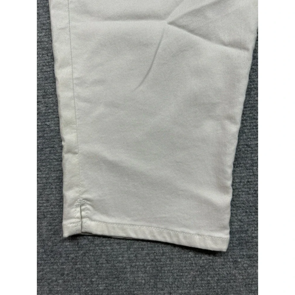 D Jeans Capri Pants Womens 14 White High Waist Modern Fit High Waist Solid New - Picture 3 of 13